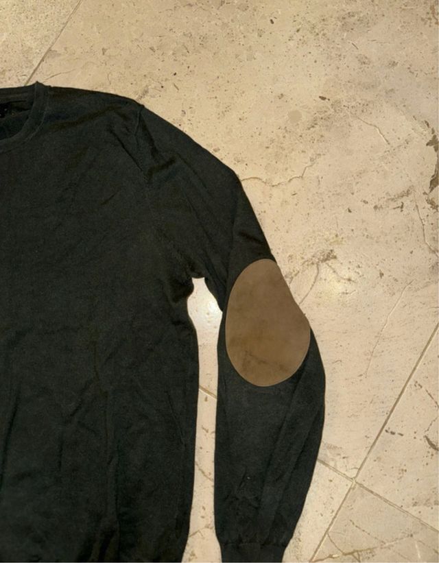 Jersey Massimo Dutti Verde Oliva con Parches