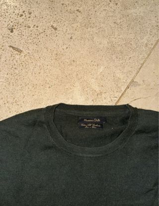 Jersey Massimo Dutti Verde Oliva con Parches
