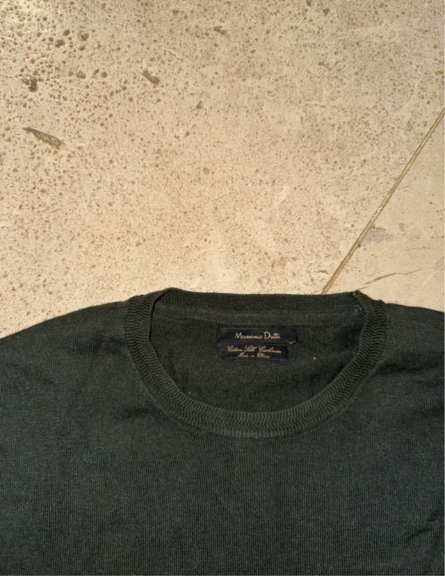 Jersey Massimo Dutti Verde Oliva con Parches