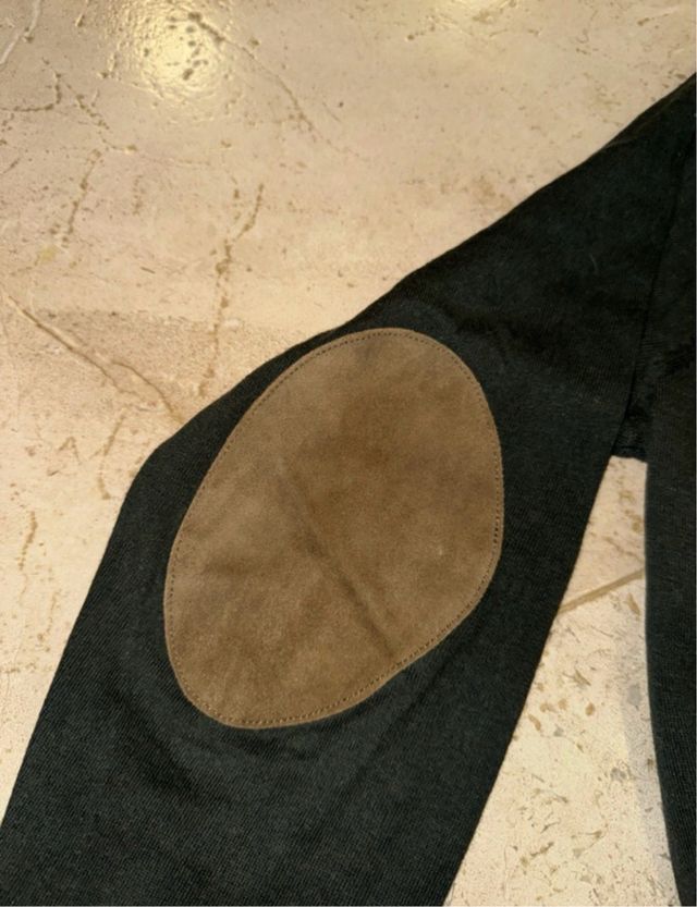 Jersey Massimo Dutti Verde Oliva con Parches