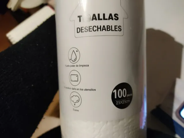 Toallas Desechables 100 uds 25x25cm