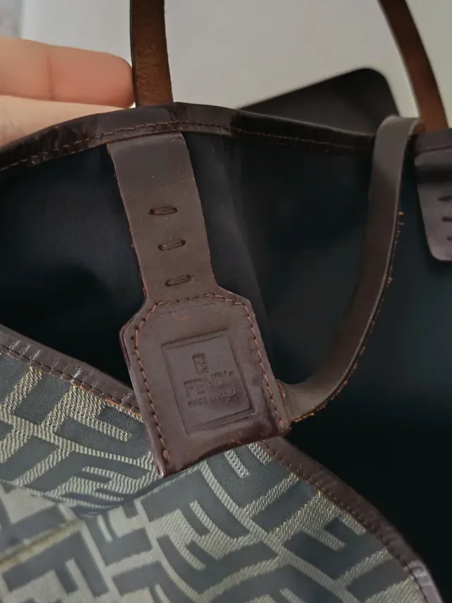 Borsa Fendi Tote Marrone e Verde