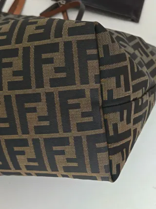 Borsa Fendi Tote Marrone e Verde