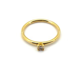 sortija oro 18k con piedra con diamante t. 12 (16,56 mm)