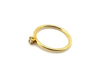 sortija oro 18k con piedra con diamante t. 12 (16,56 mm)