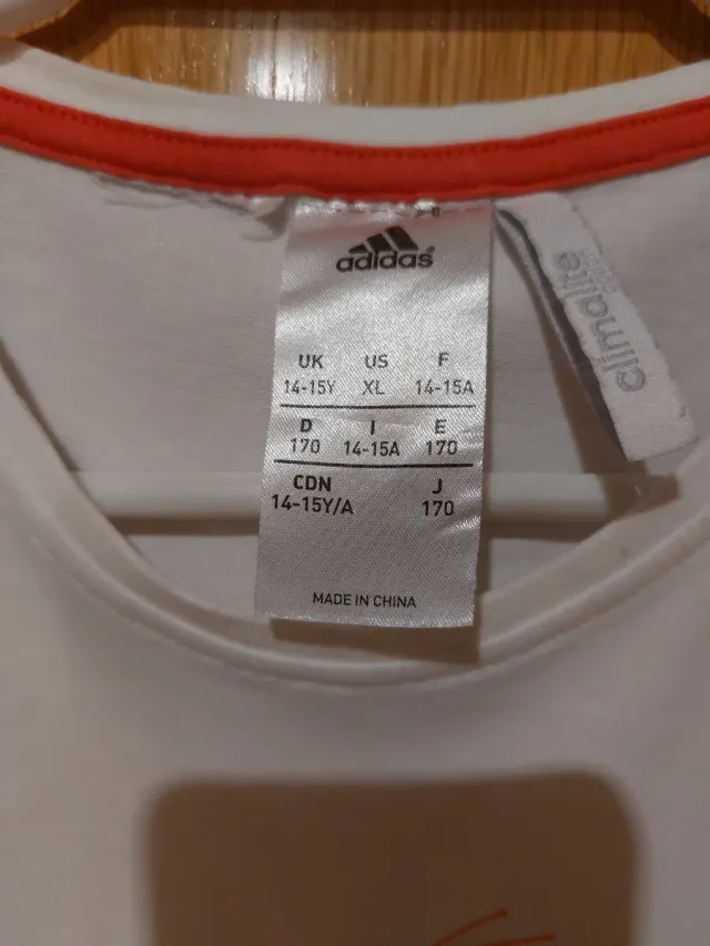 Camiseta Adidas niño blanca