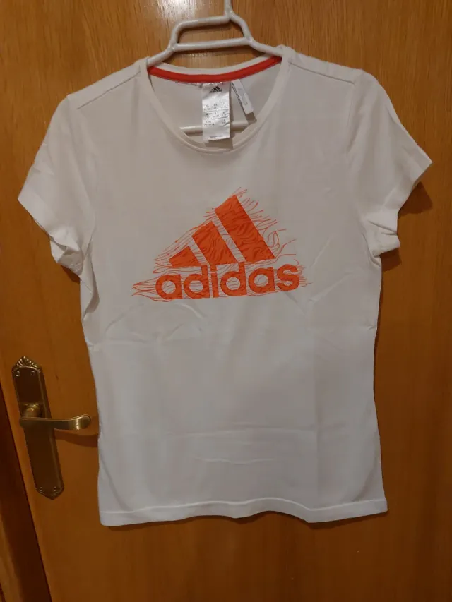 Camiseta Adidas niño blanca