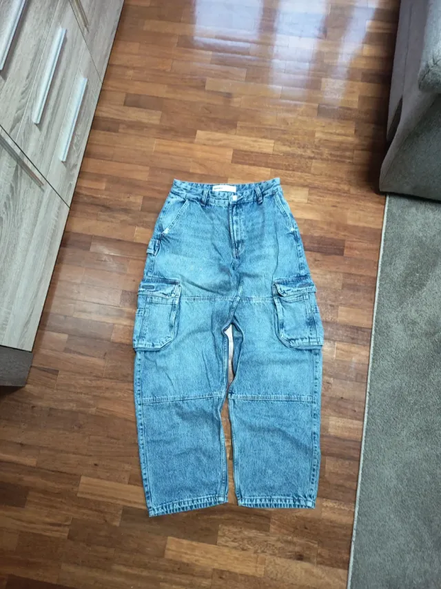 Pantalones baggy cargo vaqueros Talla 36