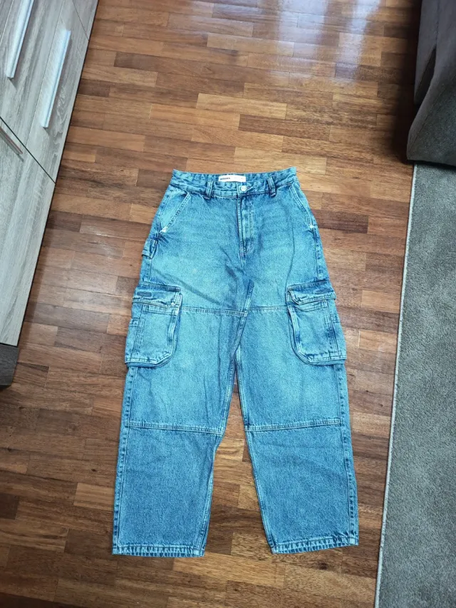 Pantalones baggy cargo vaqueros Talla 36