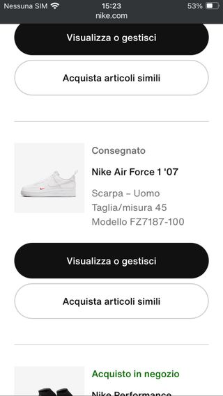 Scarpe sportive basket Nike Air Force 1 tg EUR 45