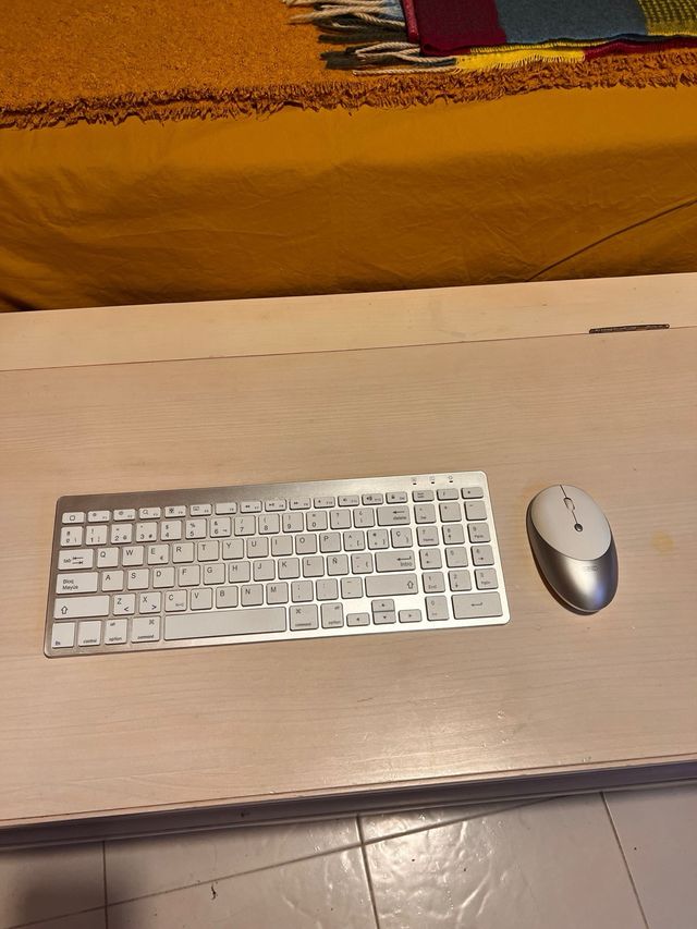 Teclado y Ratón Inalámbricos Plata