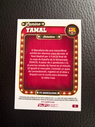 Cromo Lamine Yamal Topps numerado 225
