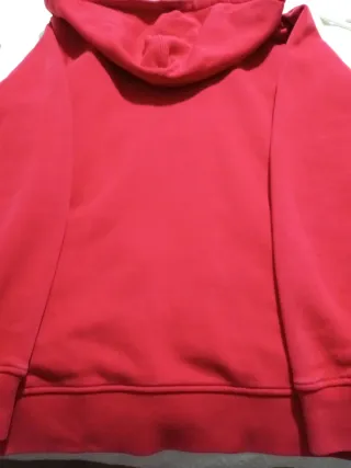 Sudadera unisex con capucha roja