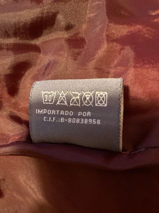 Chaleco granate. Talla XS