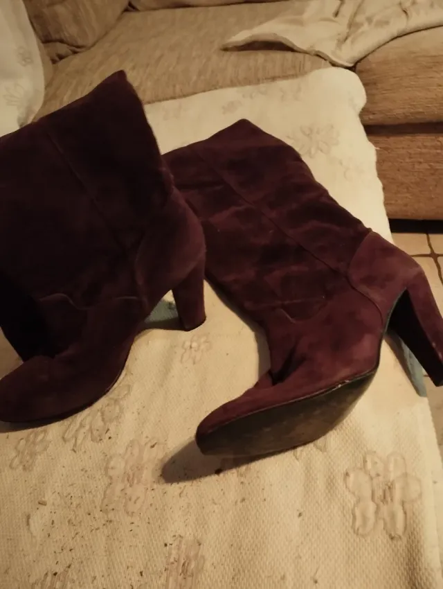 Botas altas moradas calentitas