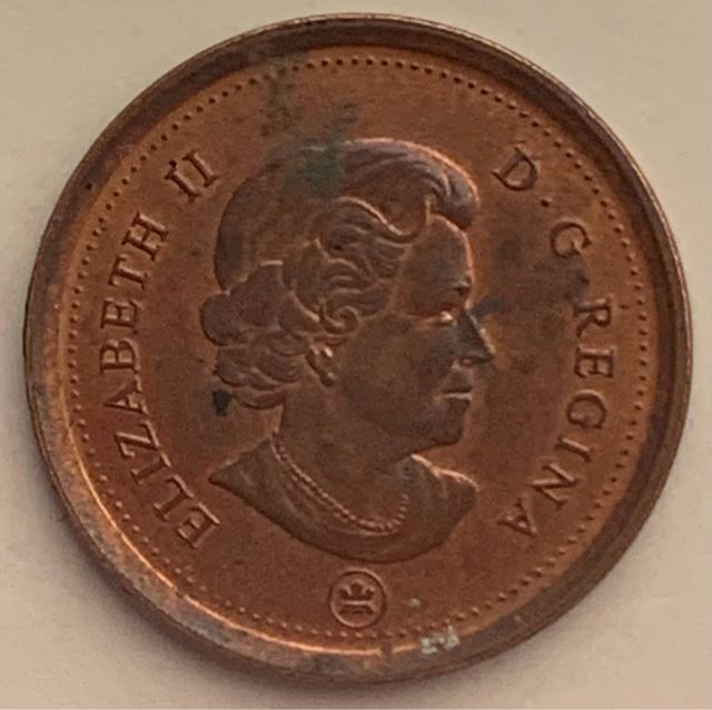 Moneda de 1 centavo canadiense 2011