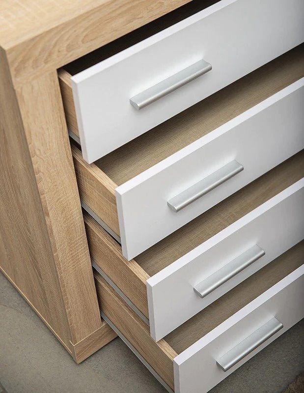 COMODA APARADOR 4 CAJONES + ESPEJO