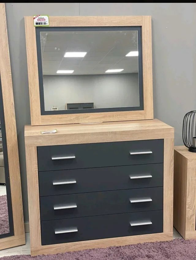 COMODA APARADOR 4 CAJONES + ESPEJO