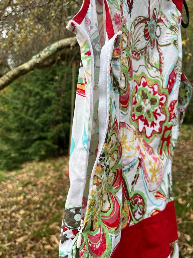 Vestido algodón sin mangas estampado