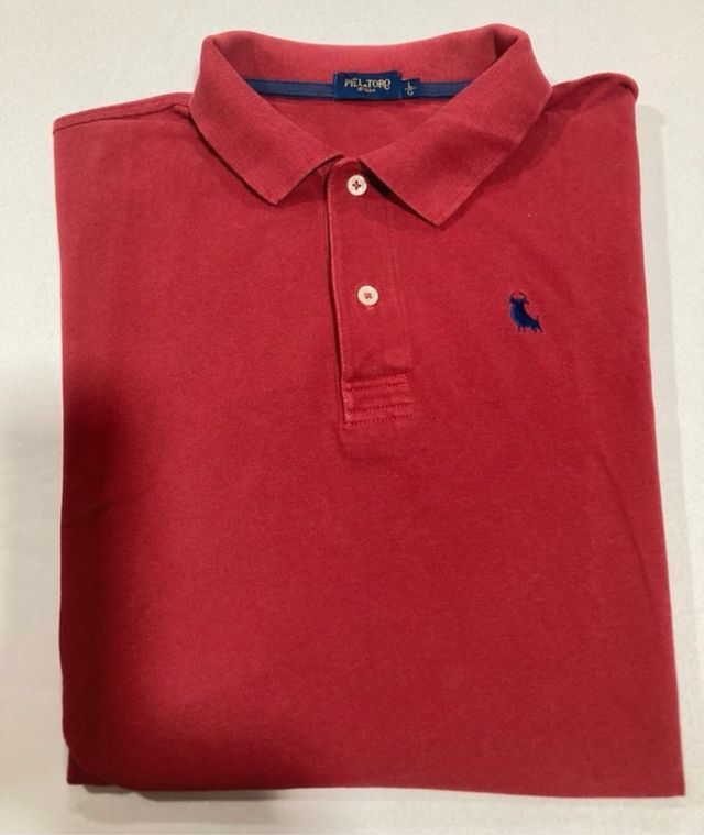 Camiseta Polo Piel Toro Talla L Roja