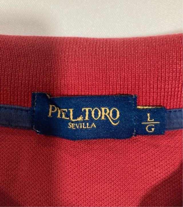 Camiseta Polo Piel Toro Talla L Roja