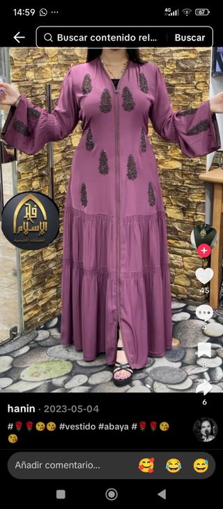 Abaya Vestido Verde con Detalles Dorados