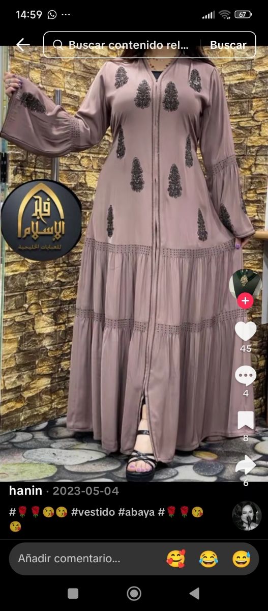 Abaya Vestido Verde con Detalles Dorados