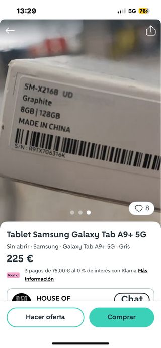 Samsung Galaxy Tab A9 128GB 4G
