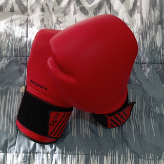 Guantes de boxeo Outshock 14 oz rojos