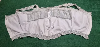 Cubre corsé antiguo encaje y lazo