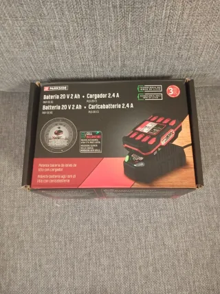 Cargador y 2 Baterías Parkside 20V promoción