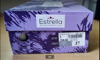 Scarpe donna Estrella nere bianche taglia 37