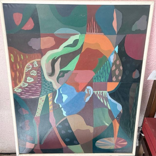 Pintura abstracta original S. Santamaría