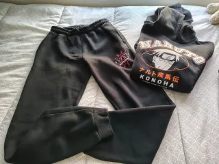 Conjunto Naruto Sudadera y Pantalón Negro