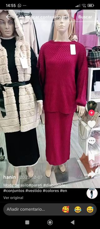 Conjunto lana jersey y falda