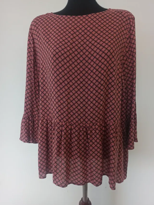 Top estampado manga larga