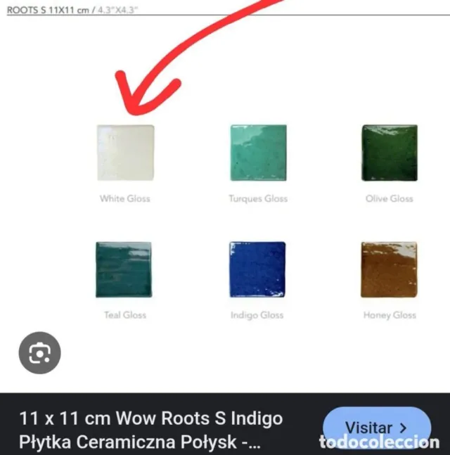 Azulejos blanco brillo Wow Roots 11x11cm (2m²)