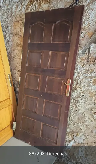 Puerta de entrada madera maciza 88x203
