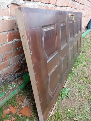 Puerta de entrada madera maciza 88x203