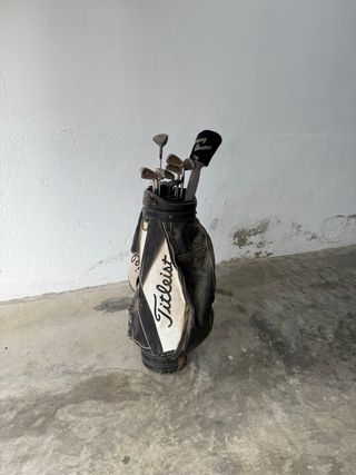 Set de palos de golf vintage + bolsa Titleist