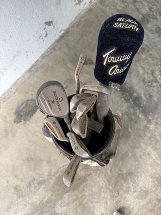 Set de palos de golf vintage + bolsa Titleist