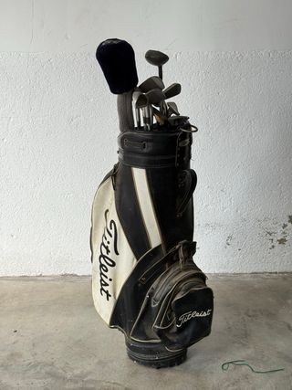 Set de palos de golf vintage + bolsa Titleist
