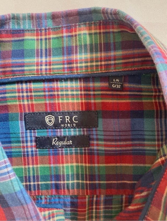 Camisa de cuadros hombre