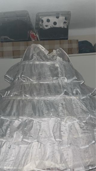 Vestido de 15 años azul marino con pedrería + can