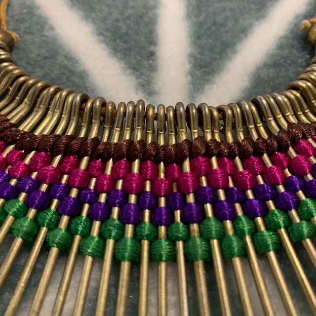 Colgante Hippie Mujer Dorado Multicolor