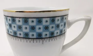 Set 6 tazzine da caffè in porcellana