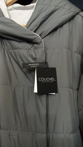 Chaqueta larga reversible Couchel gris
