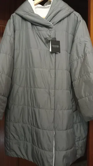 Chaqueta larga reversible Couchel gris
