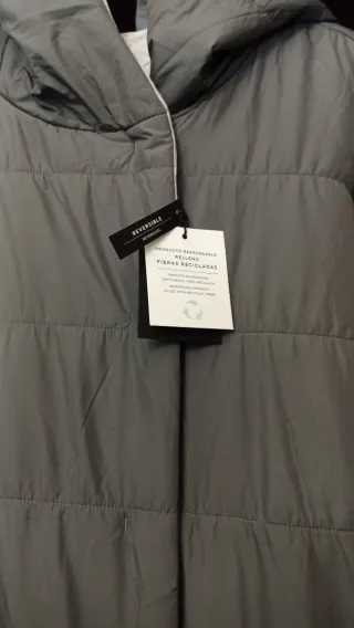 Chaqueta larga reversible Couchel gris