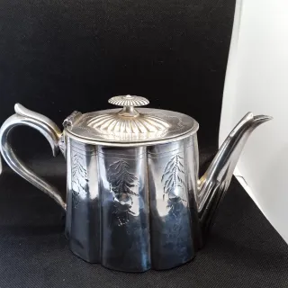 Teiera Sheffield Plate Vittoriana 1880